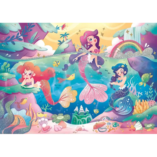 Glitter Under The Sea Puzzle - 104 Pcs